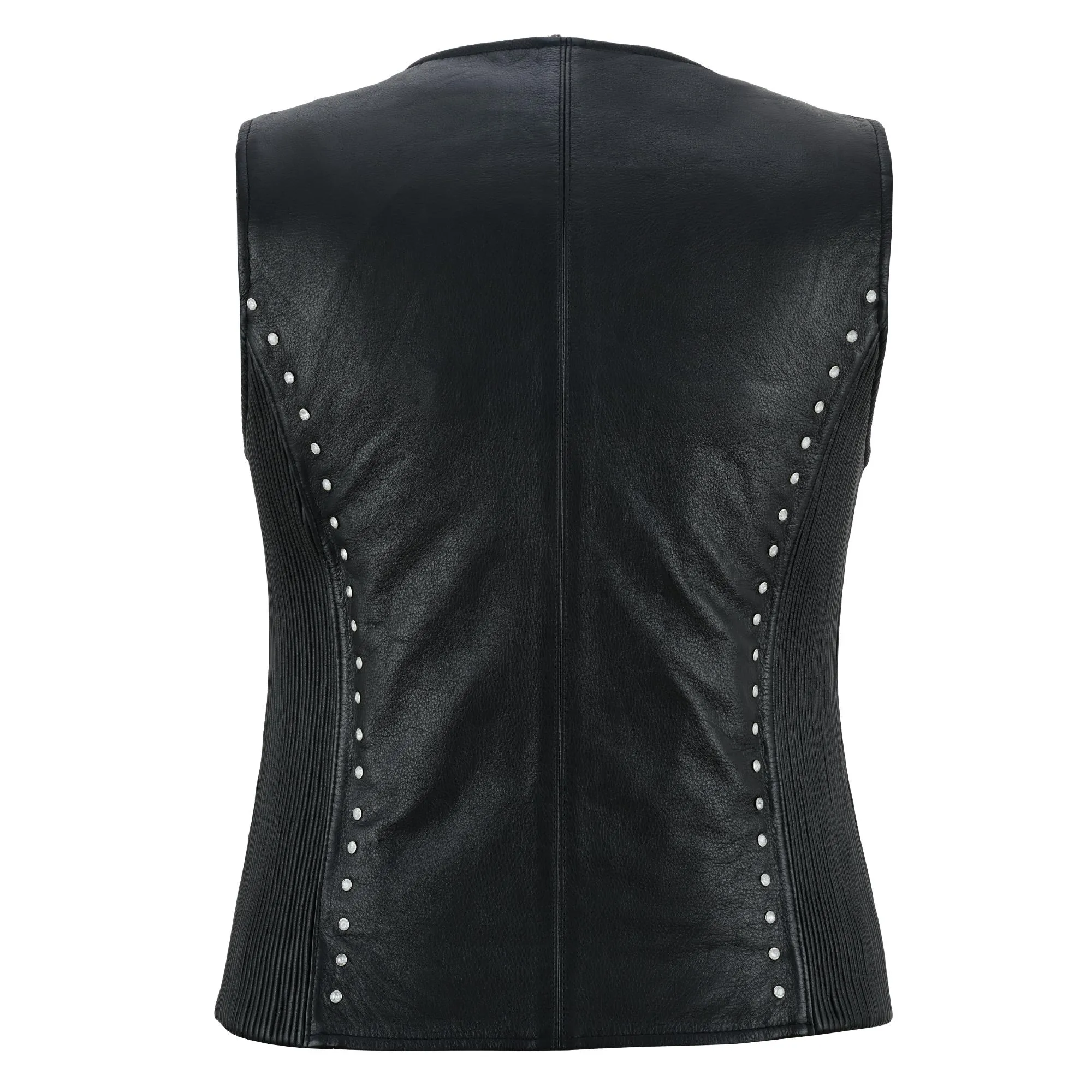 Biker Babe Women’s Studded Leather Motorcycle Vest