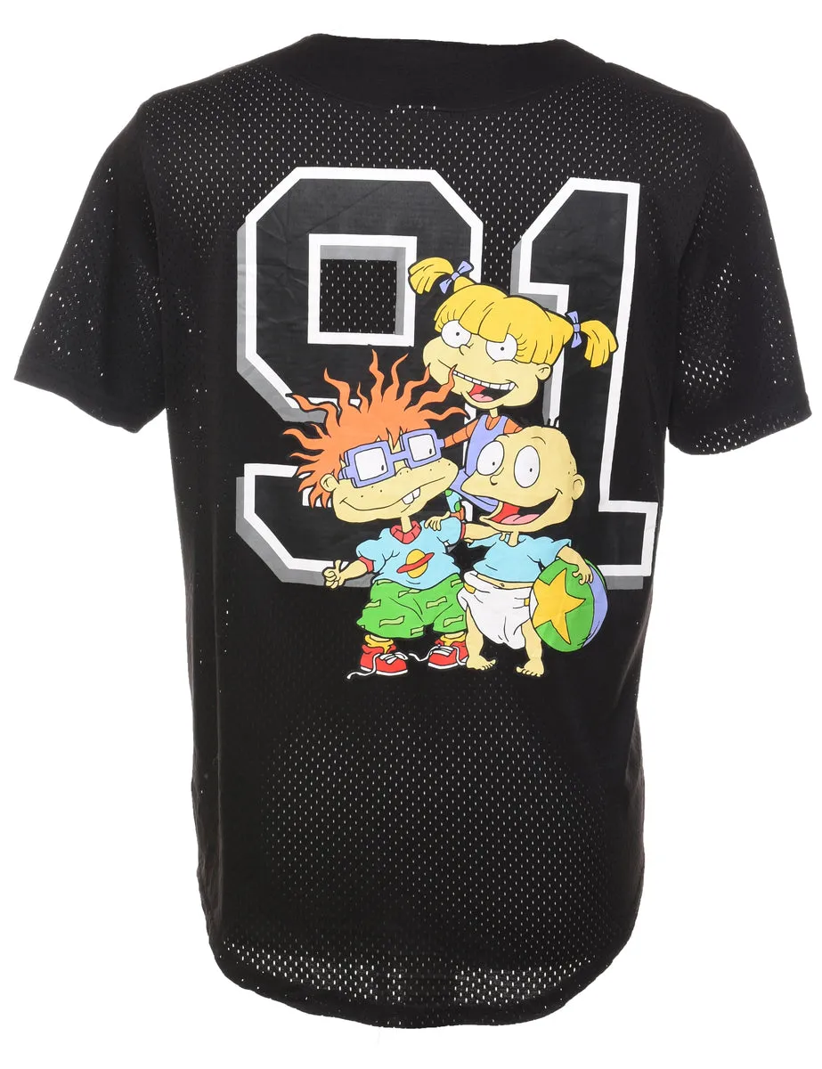 Black Mesh 1990s Rugrat Jersey  - M