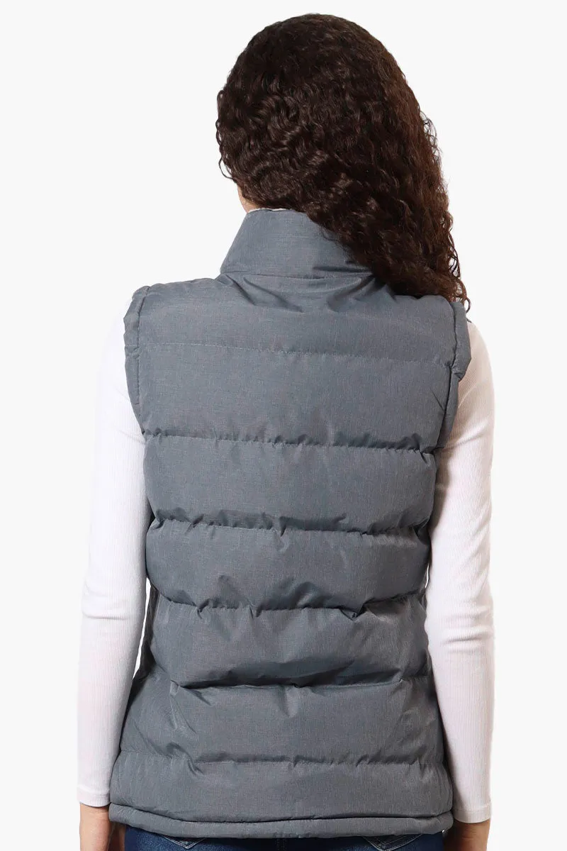 Canada Weather Gear Fleece Lined Collar Bubble Vest - Grey