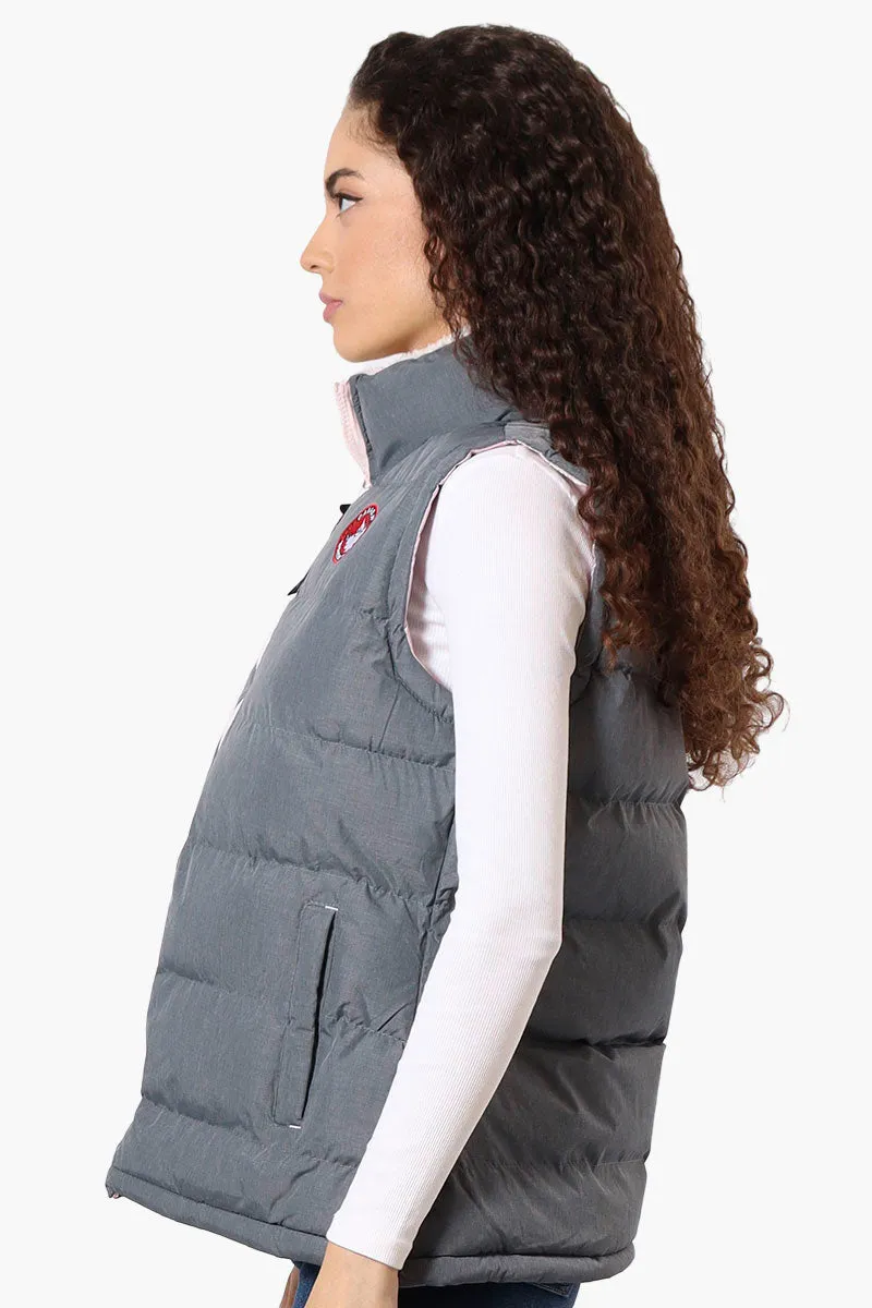 Canada Weather Gear Fleece Lined Collar Bubble Vest - Grey