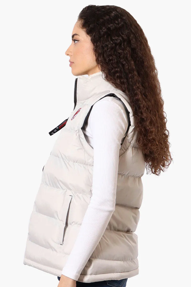 Canada Weather Gear Fleece Lined Collar Bubble Vest - Stone