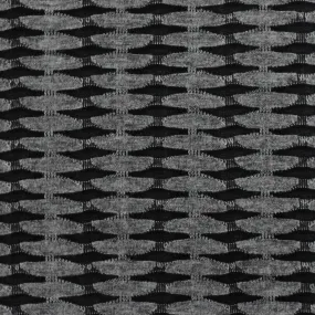 Dusty Gray-Black Abstract Jacquard Stretch Knit Fabric