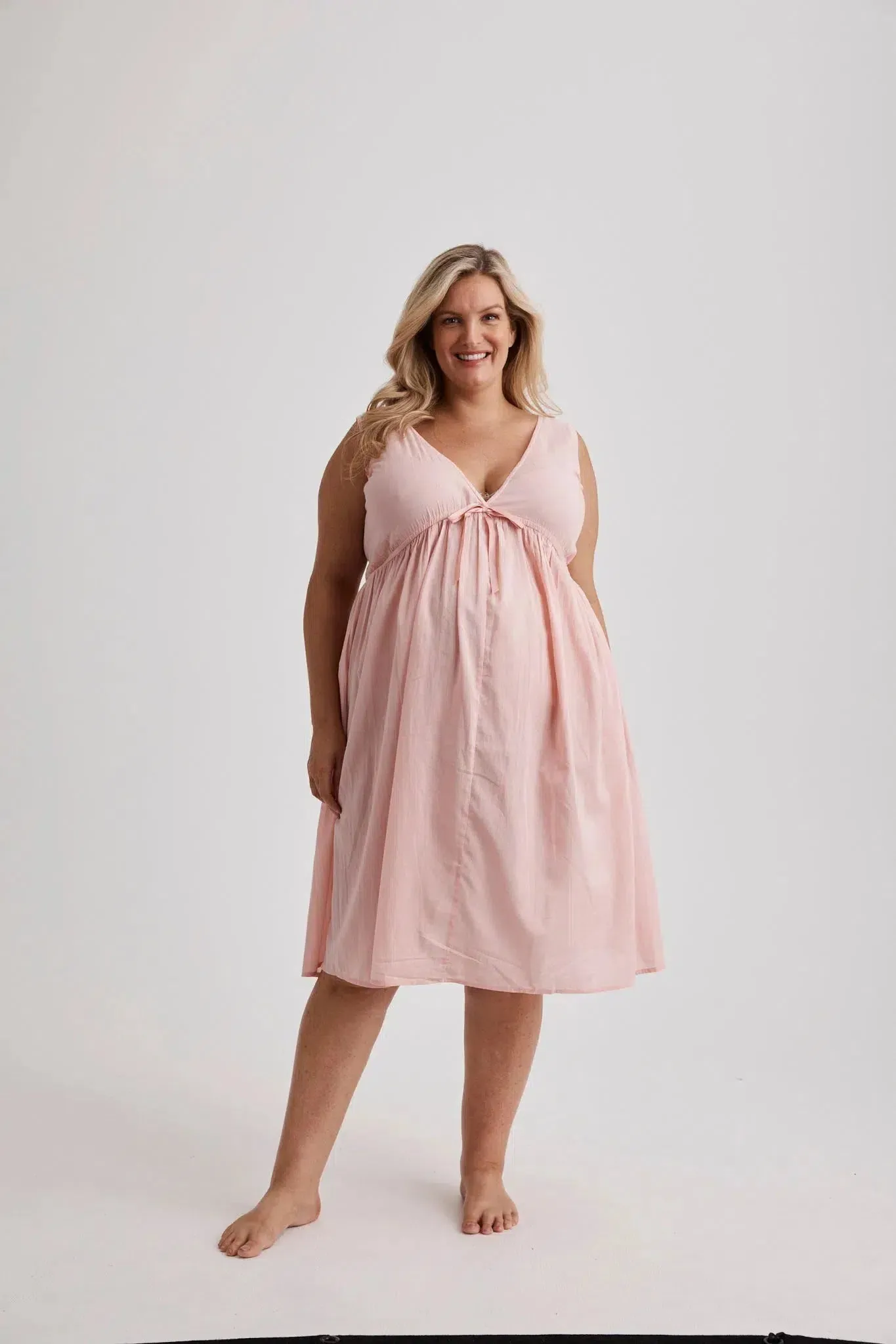 Elizabeth - Nightie - Short - Cotton&Silk - Pink