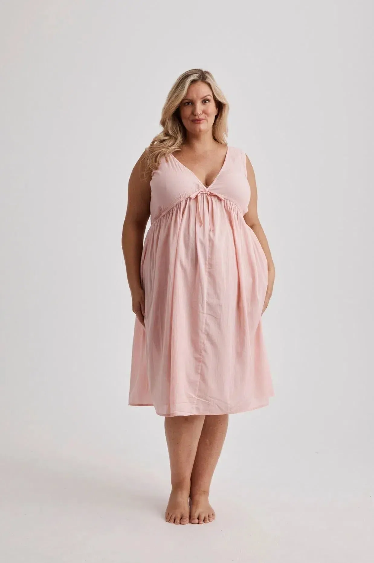 Elizabeth - Nightie - Short - Cotton&Silk - Pink