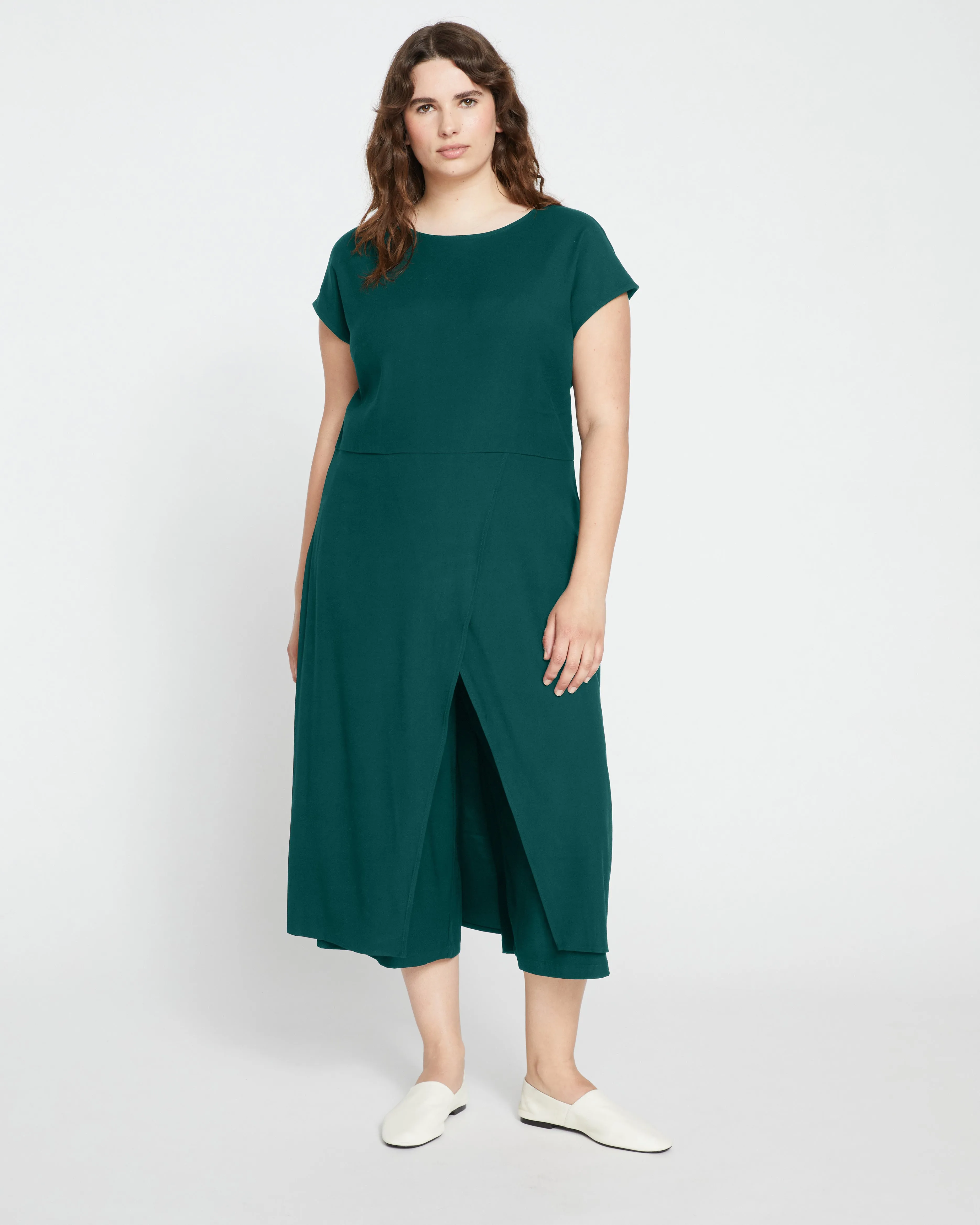 Elvo Double Luxe Culottes - Forest Green