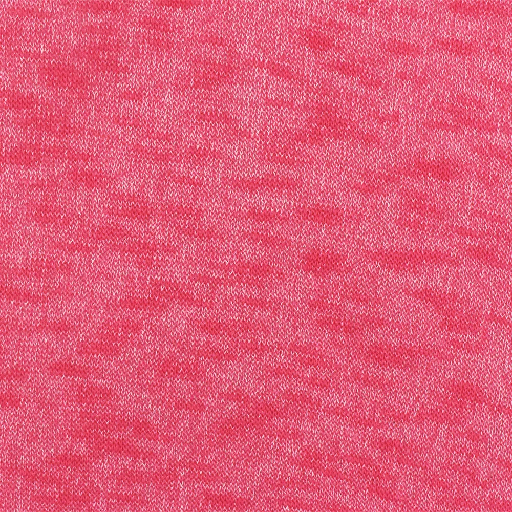 Fruity Pink-White Texture Slub Stretch Jersey Knit Fabric