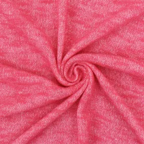 Fruity Pink-White Texture Slub Stretch Jersey Knit Fabric