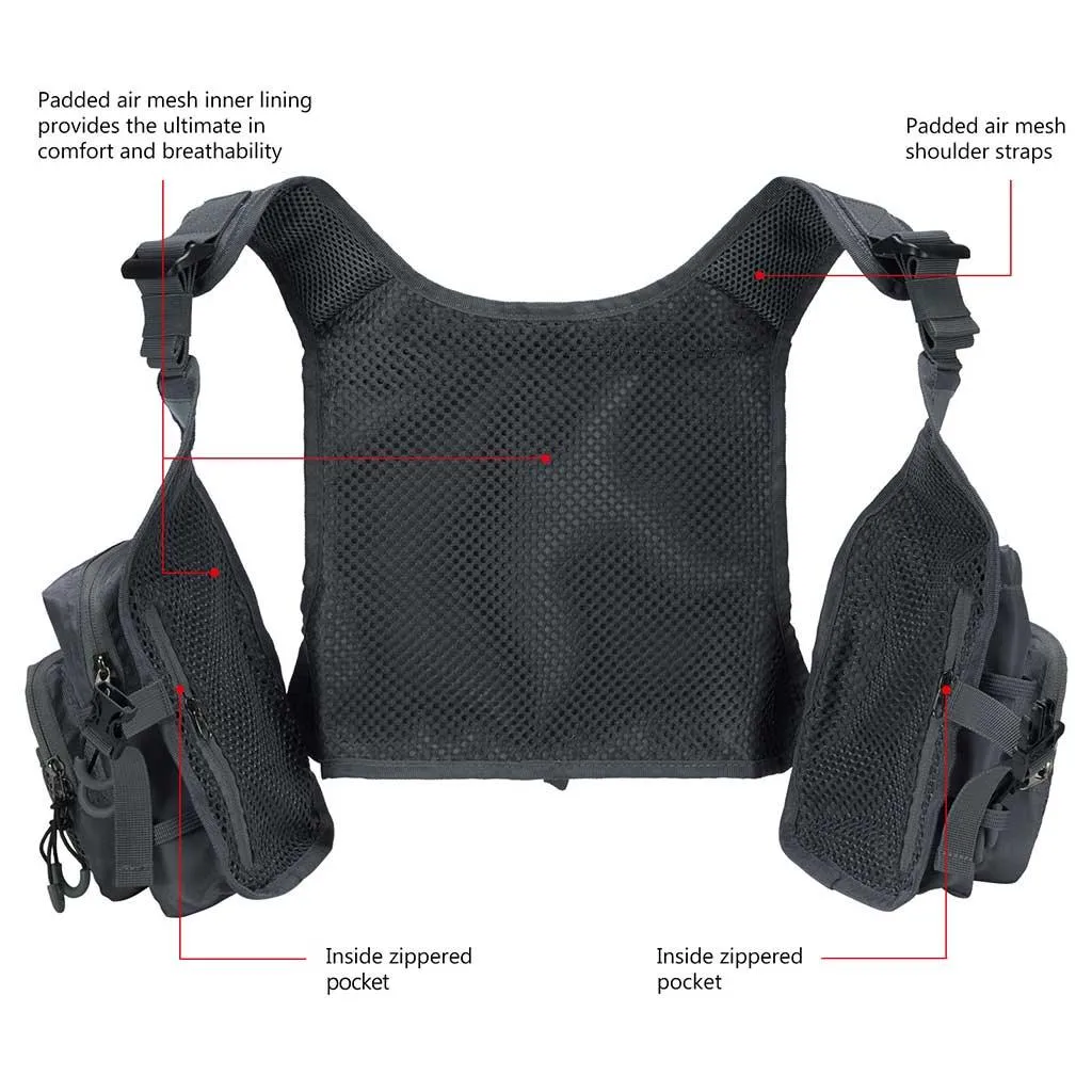 FV08 Ultra Lightweight Fishing Vest for Men Women