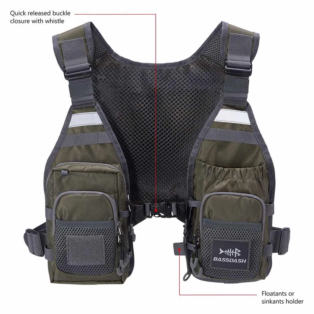 FV08 Ultra Lightweight Fishing Vest for Men Women