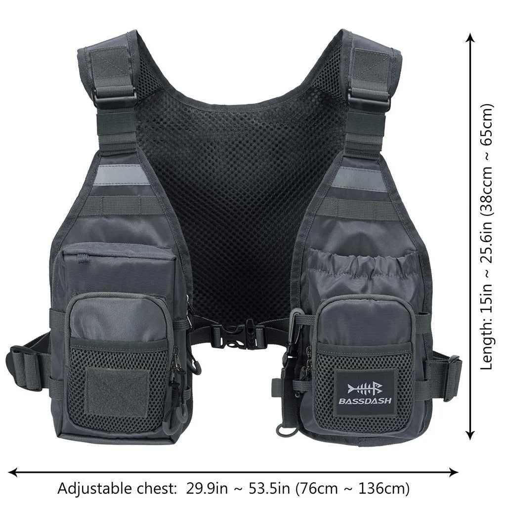 FV08 Ultra Lightweight Fishing Vest for Men Women