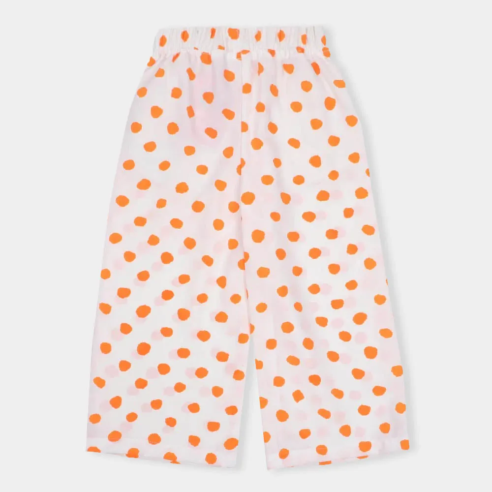 Girls Culottes Dots - White