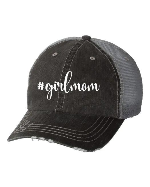 hashtag girlmom trucker hat