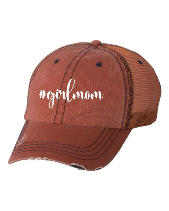 hashtag girlmom trucker hat