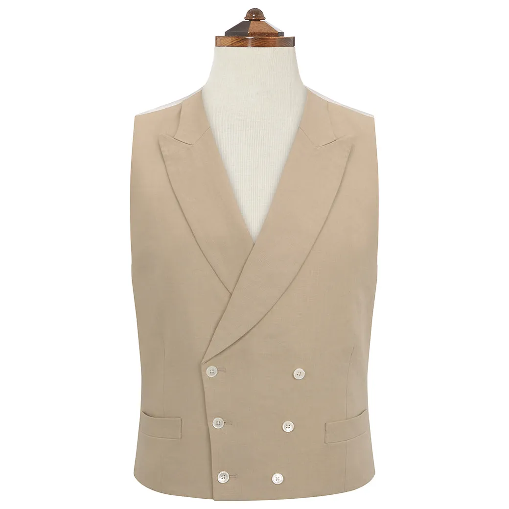 Hayward Beige Linen Waistcoat