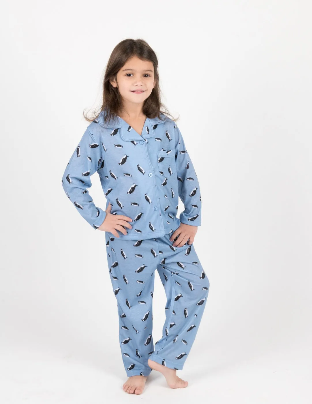 Kids Penguin Flannel Pajamas