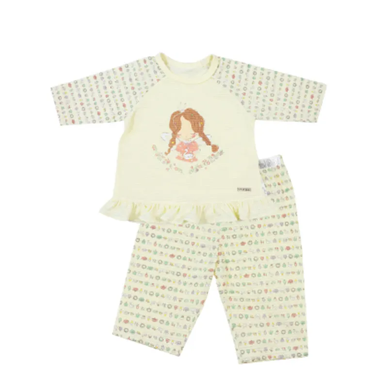 Kids Summer Short Shirt Cotton Cool Mesh Pajamas Set - Audrey