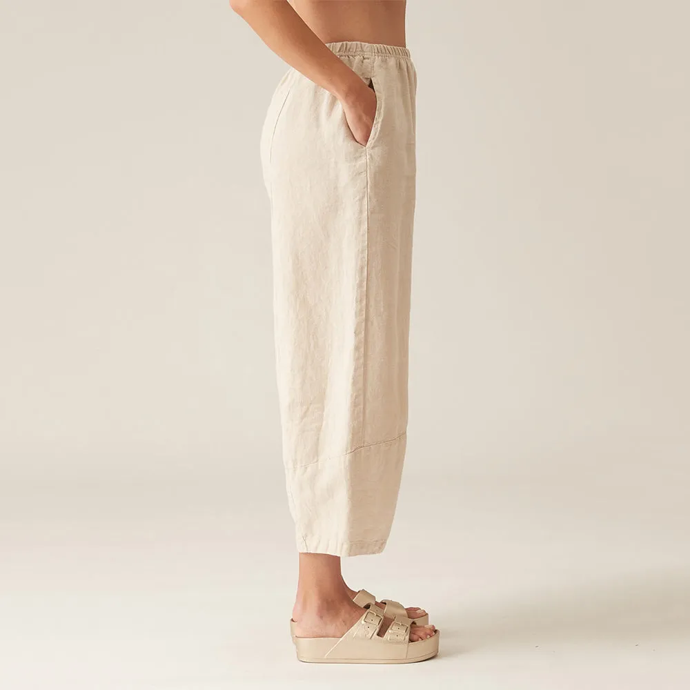 Lantern Barel Shape Linen Trousers