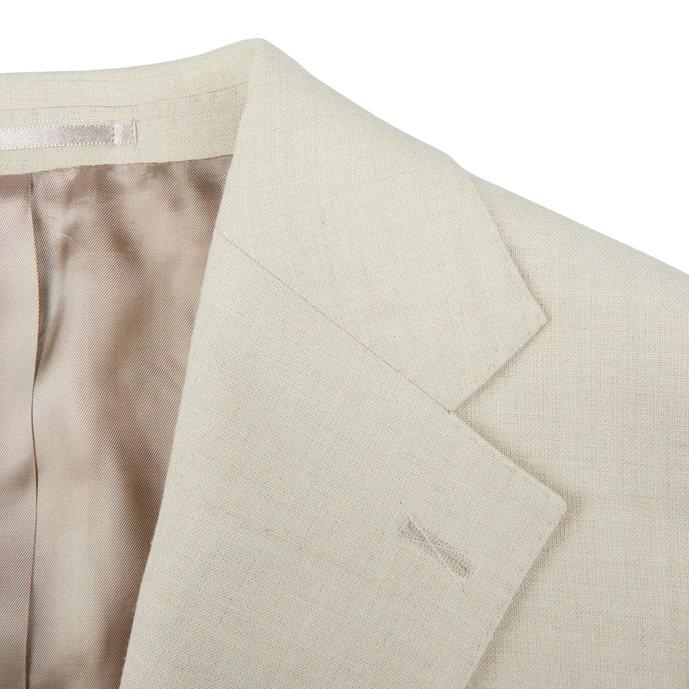 Light Beige Wool Linen Suit Jacket