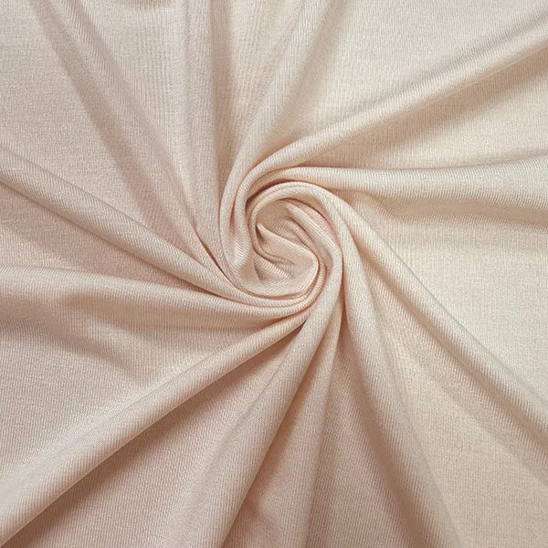 Light Peach Solid Rayon Spandex Jersey Knit Fabric