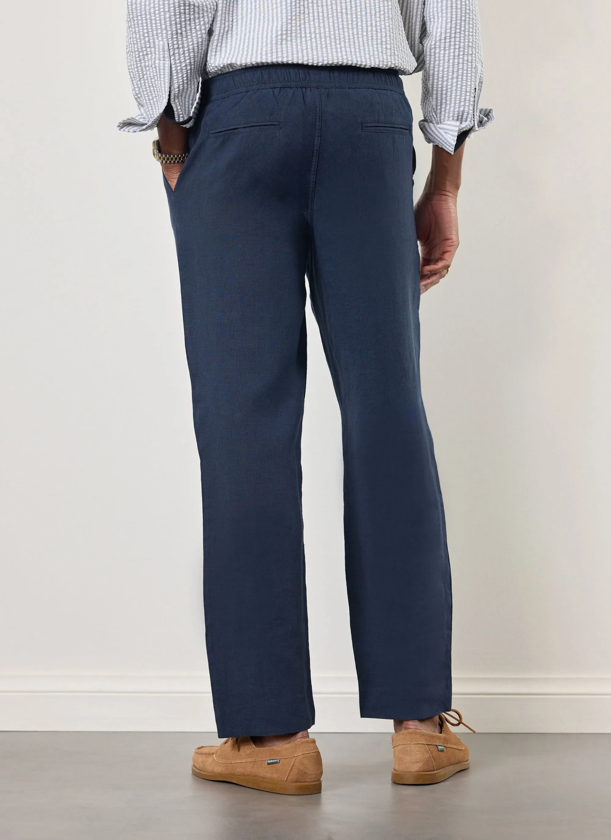 Linen Everyday Trousers | Navy