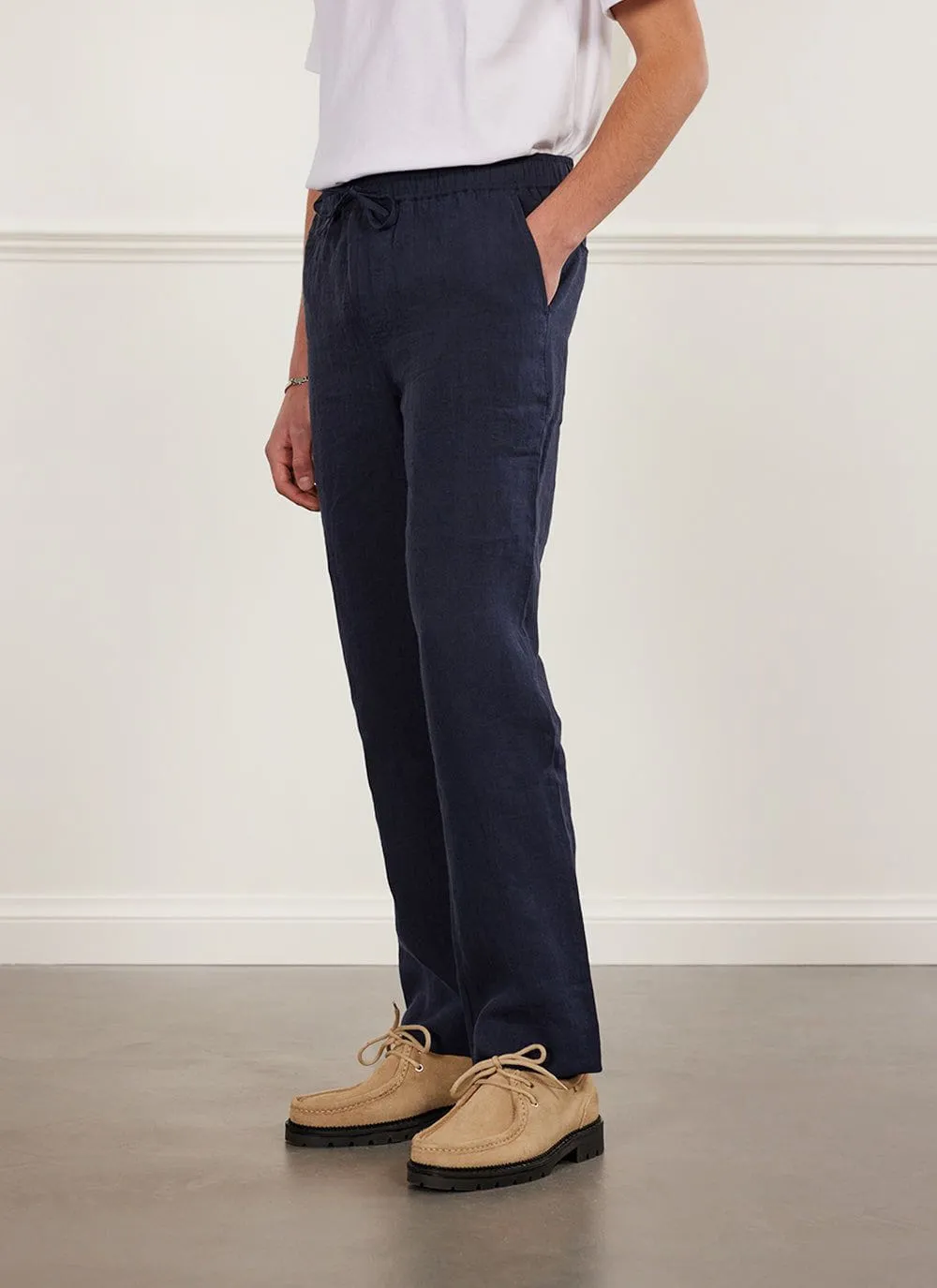 Linen Everyday Trousers | Navy