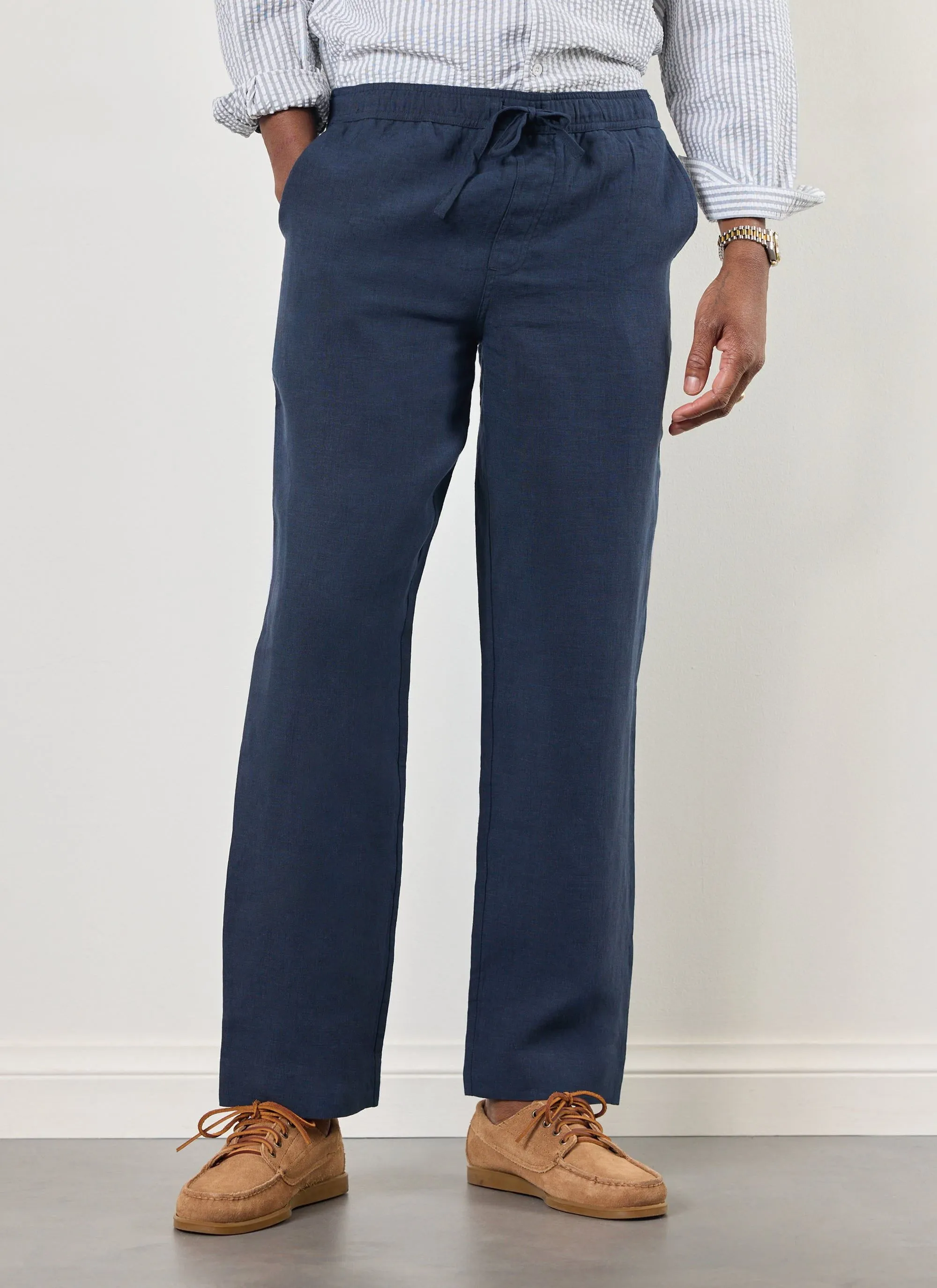 Linen Everyday Trousers | Navy