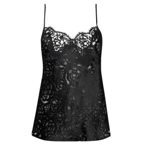 Lise Charmel 'Dressing Floral' Black Silk Camisole