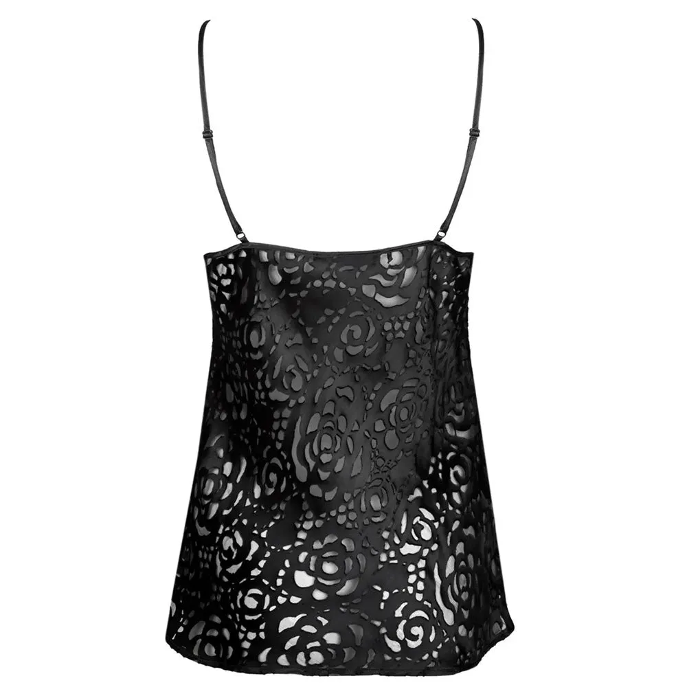 Lise Charmel 'Dressing Floral' Black Silk Camisole