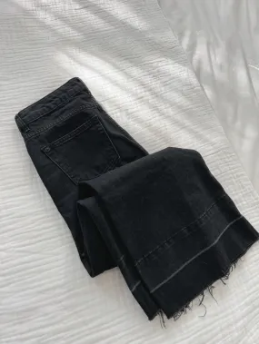 Mango Black Denim Culotte (27")