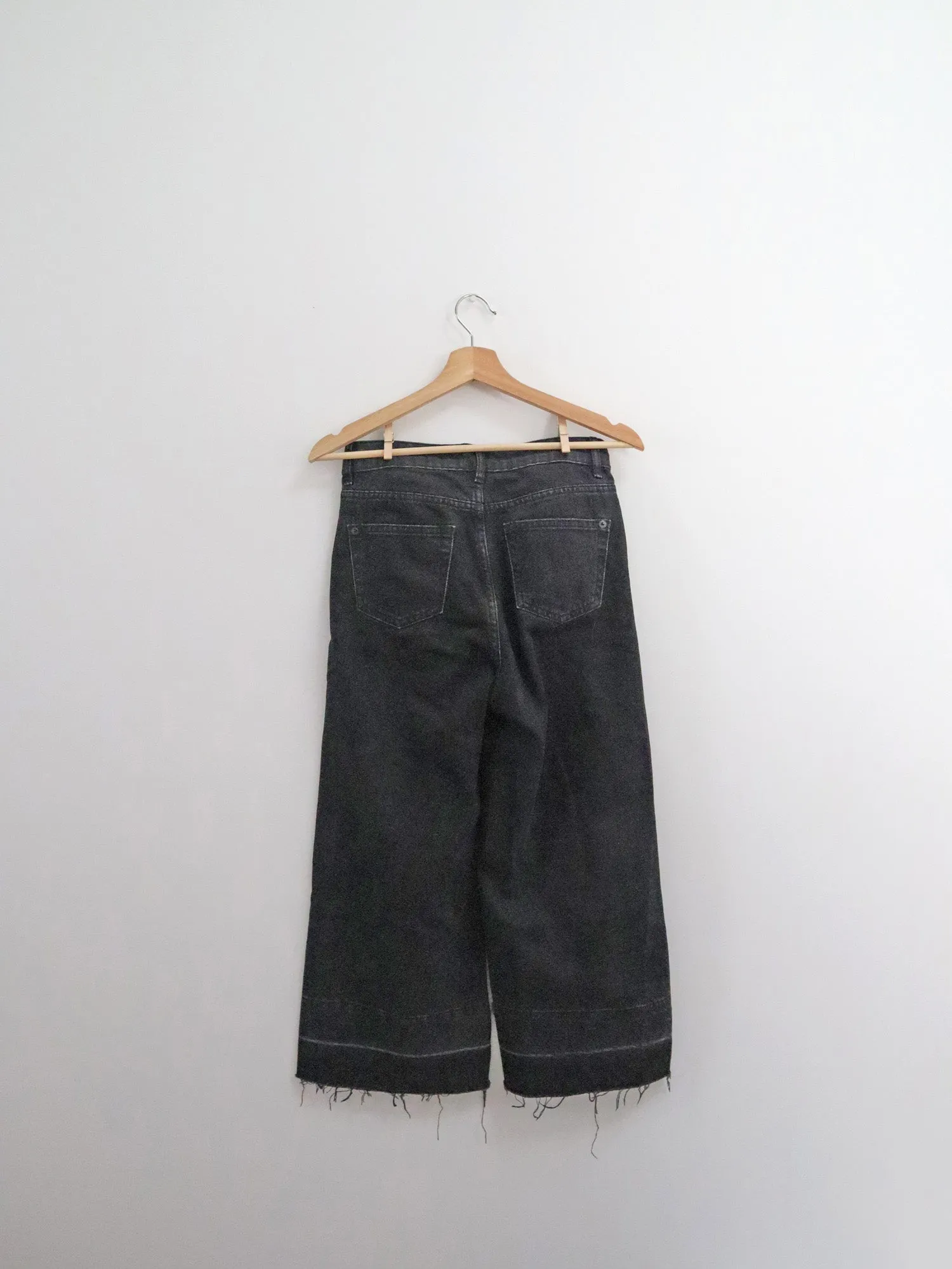 Mango Black Denim Culotte (27")