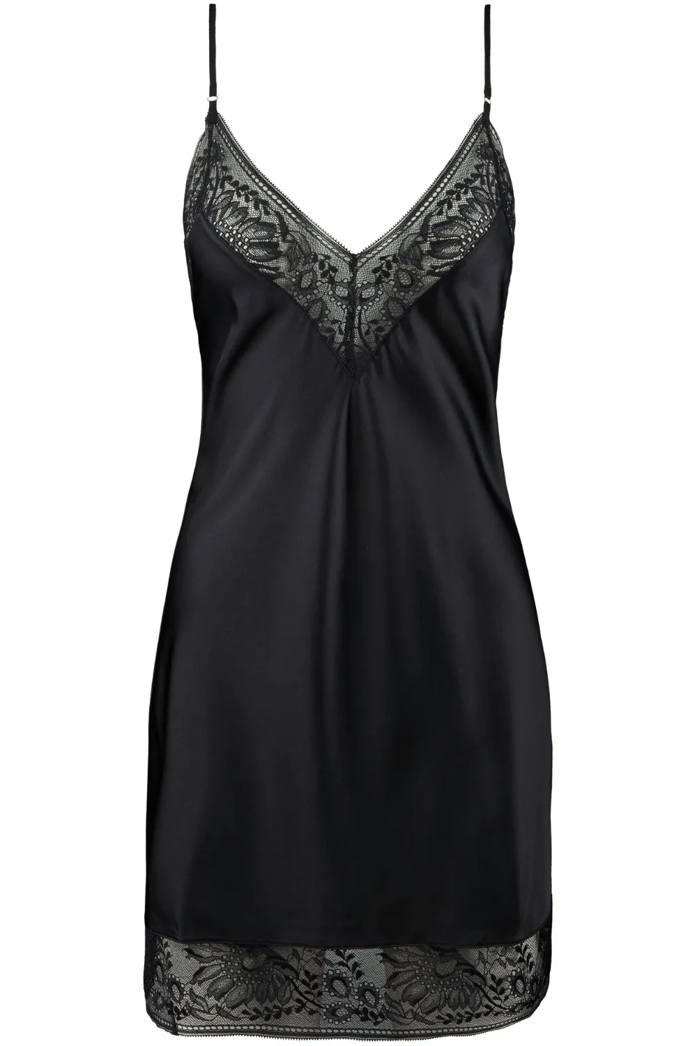 Midnight Whisper Silk Nightie Black