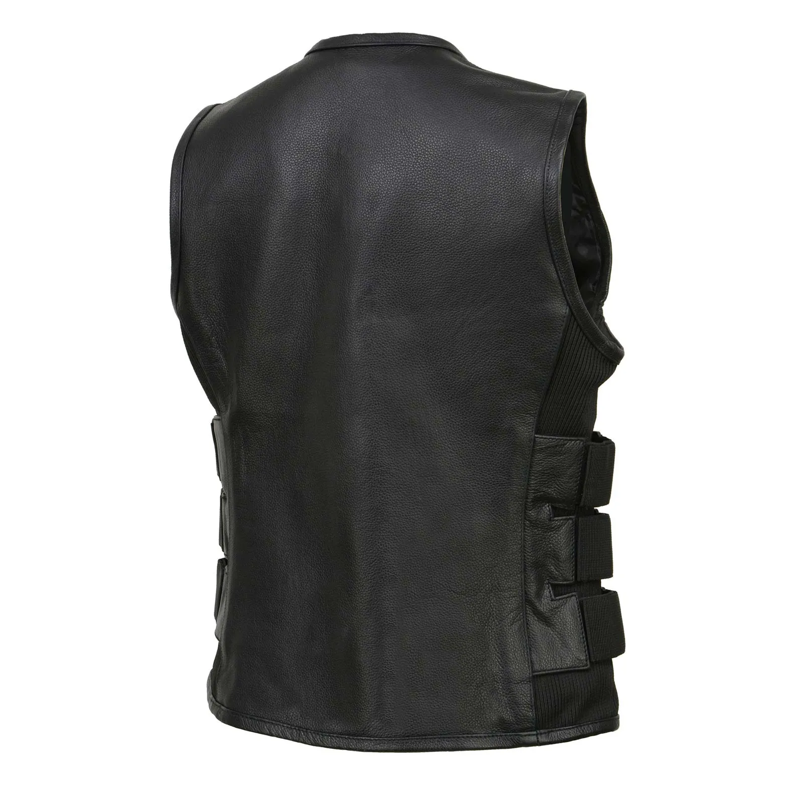 Milwaukee Leather MLL4501 Women's Bullet Proof Style Swat Rider Leather Vest W/ Single Panel Back for Club Patches