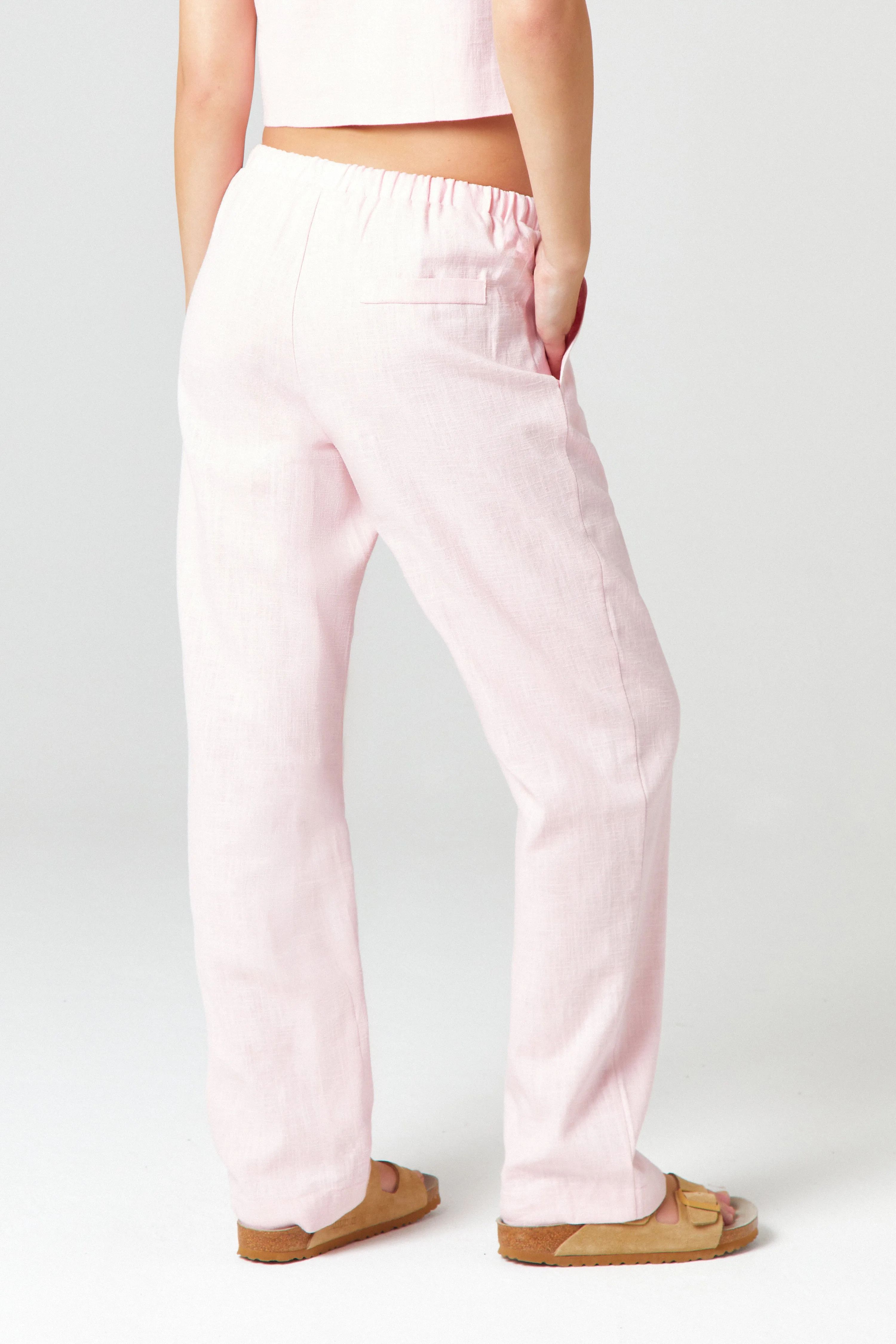 Pink Linen Trousers