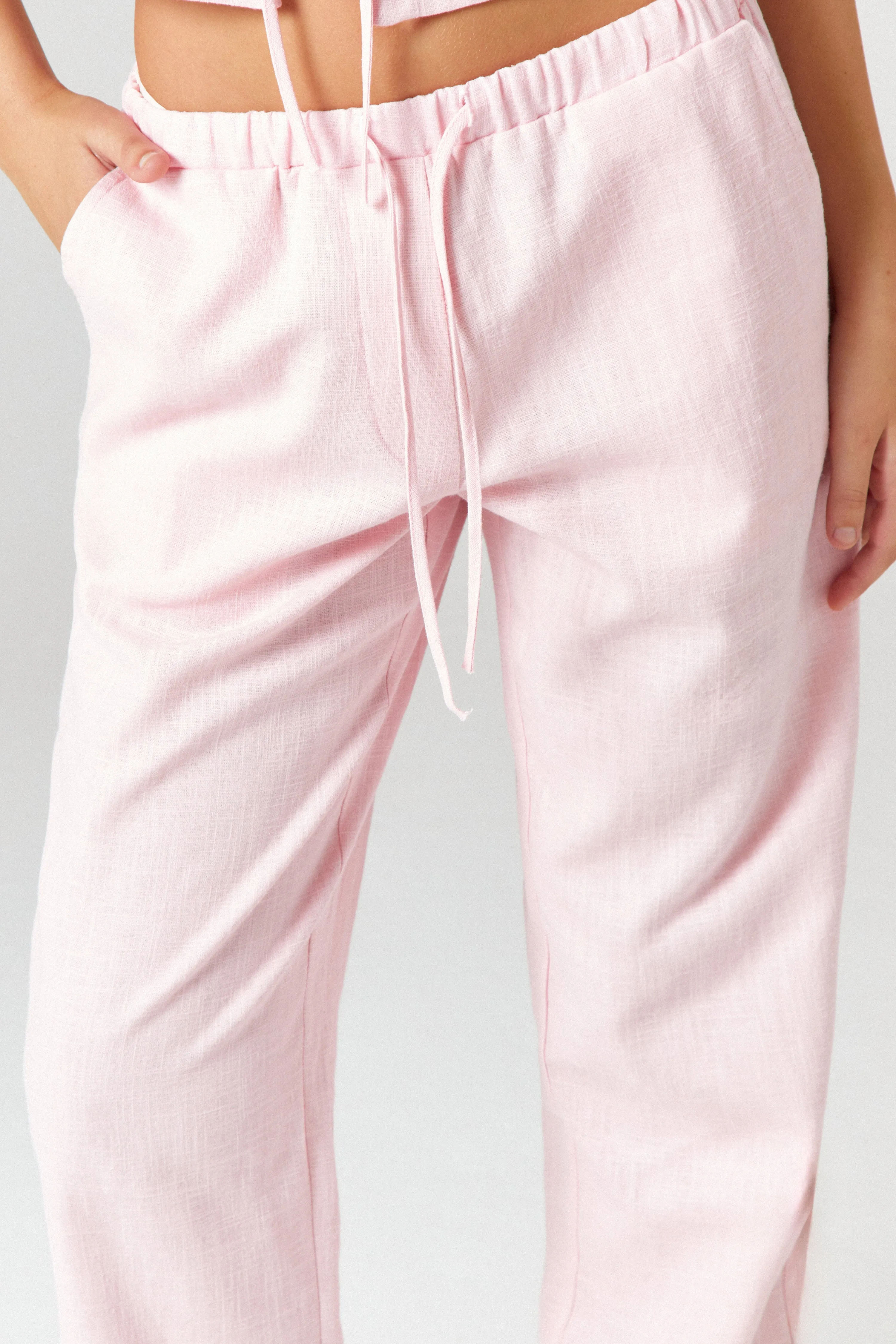 Pink Linen Trousers