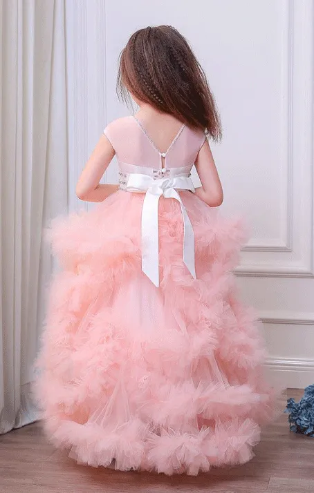 Pink Ruffle Fashion Flower Girl Dresses,Flower Girl Dresses