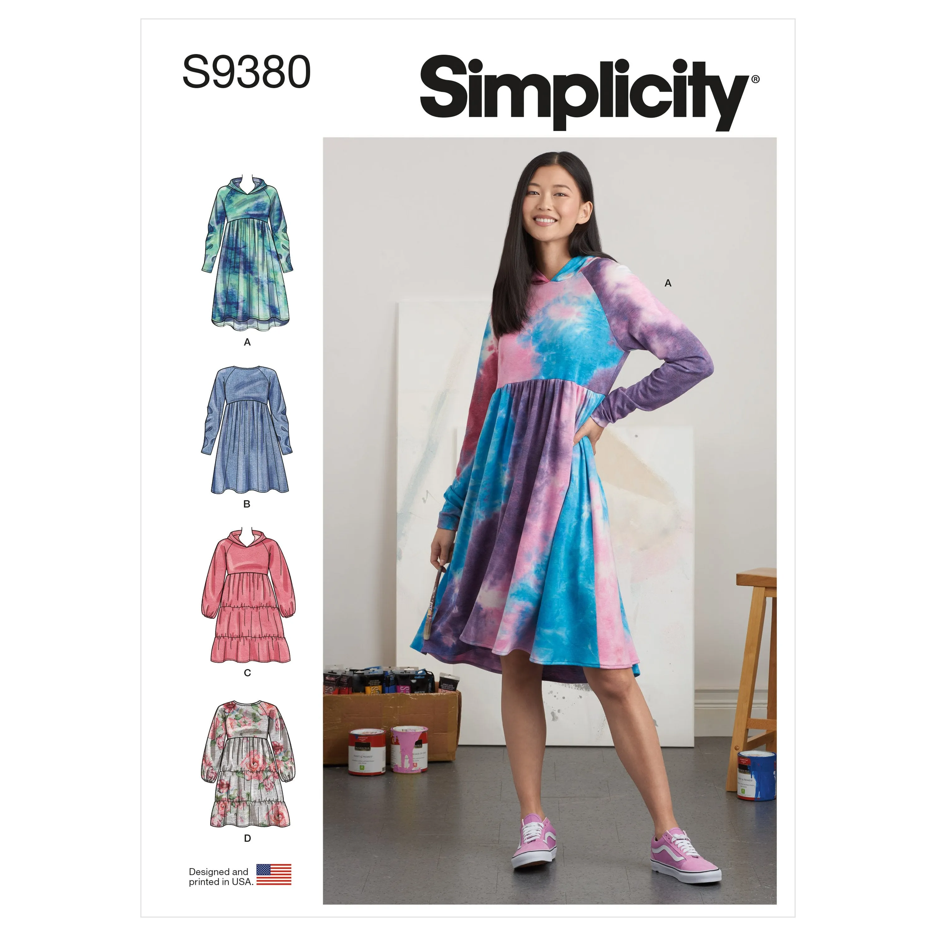 Simplicity Sewing Pattern 9380 Misses' Sweatshirt Dresses