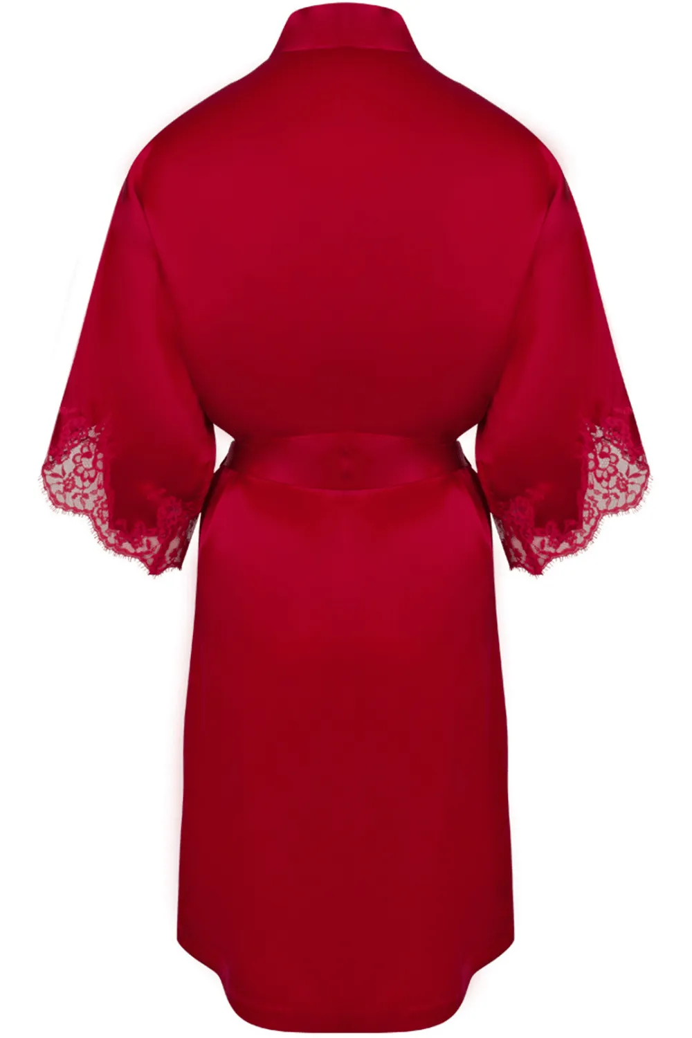 Splendeur Soie Mid Length Robe Rouge, Size M (UK 12)