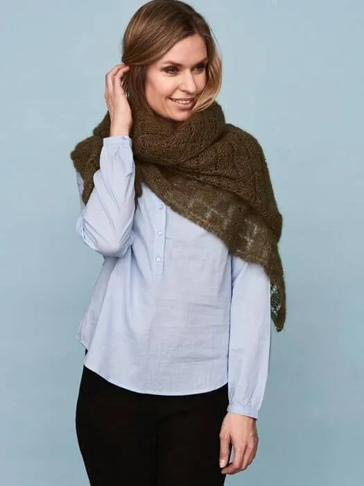 Square shawl by Önling, silk mohair knitting kit