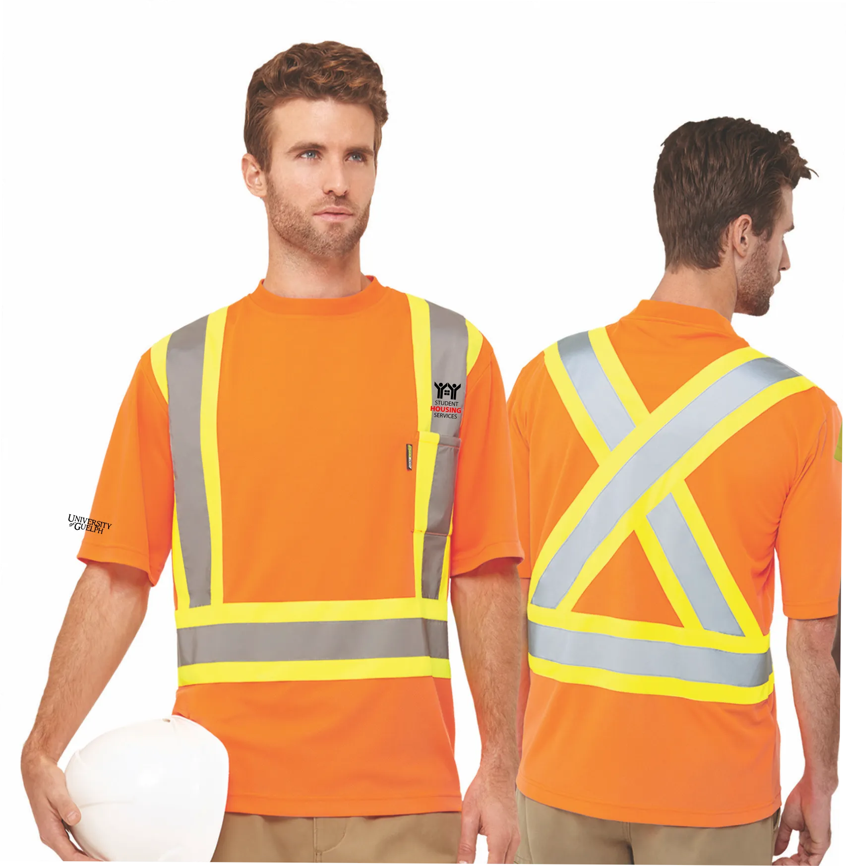 Student Housing Polyester Mesh Hi Vis Tshirt