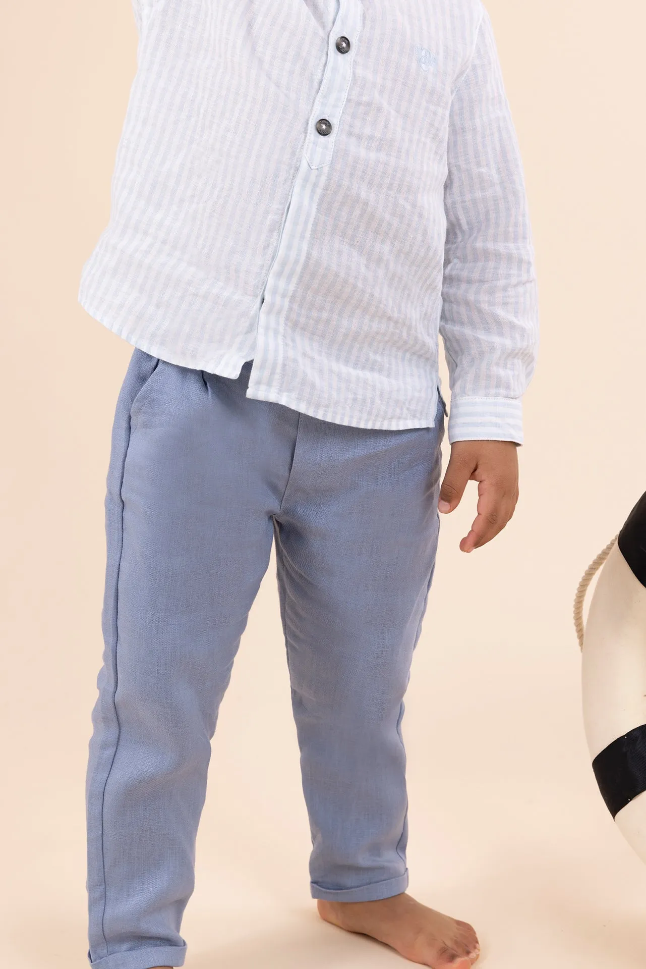 Trousers - Blue Linen