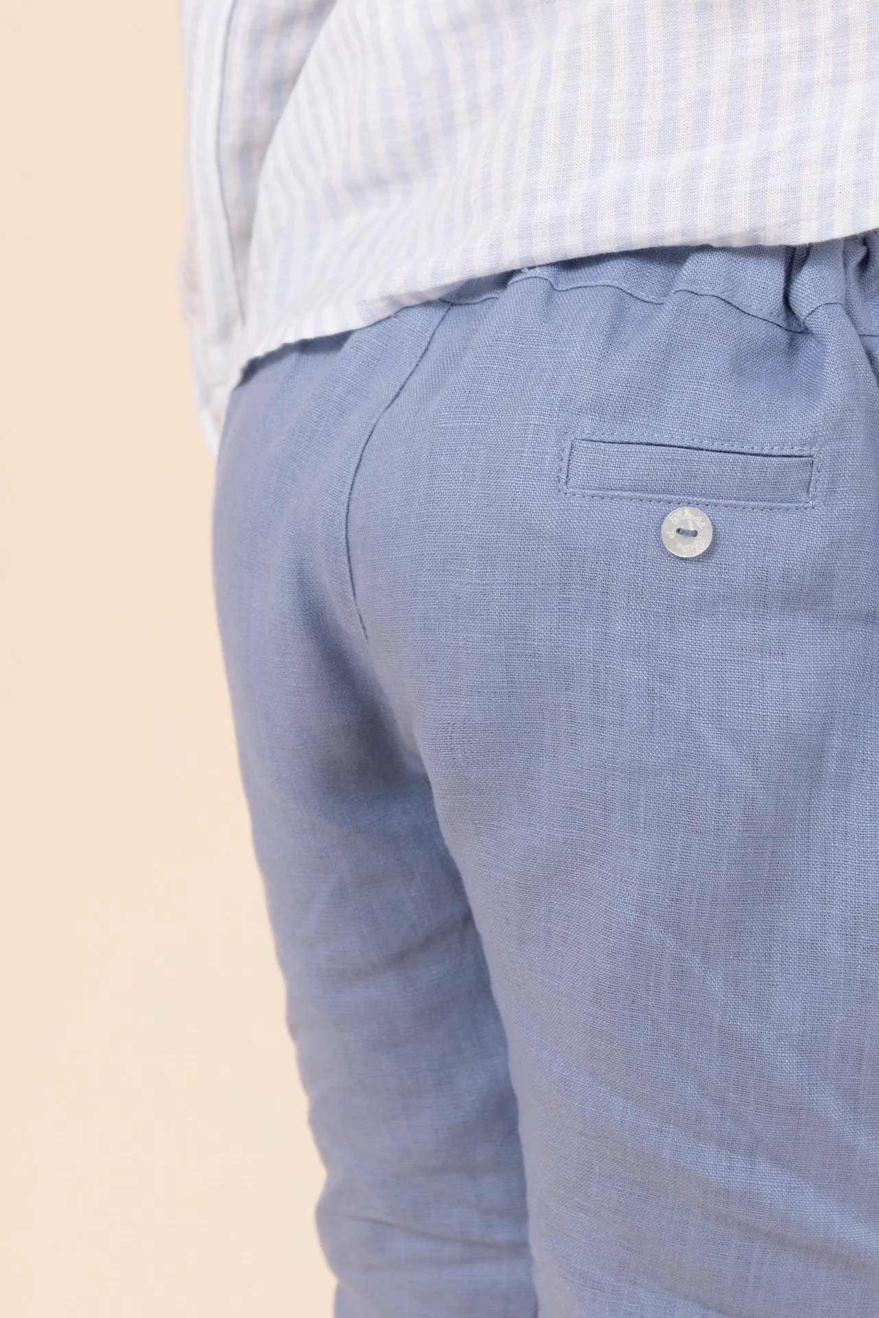 Trousers - Blue Linen