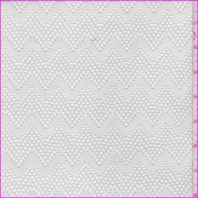 White Chevron Mesh Fabric