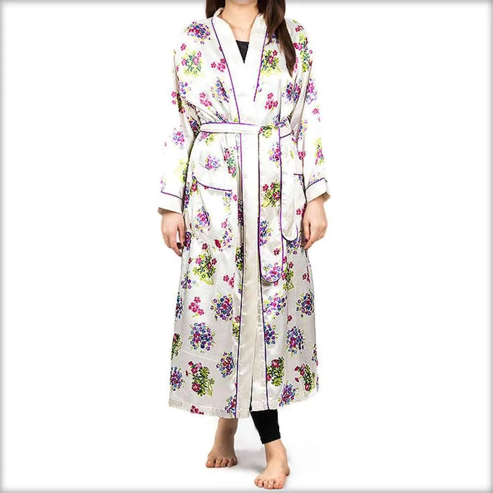 White Printed Night Gown