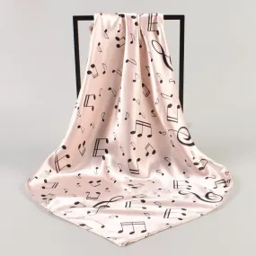 Women's fashion simulation silk scarf note silk scarf satin 90 large square scarf spot