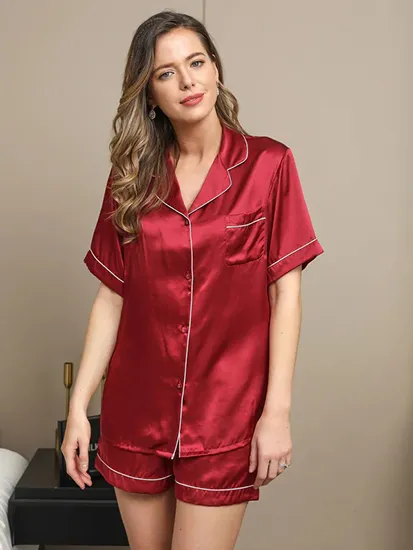 Women's Silk Short Pajamas Set