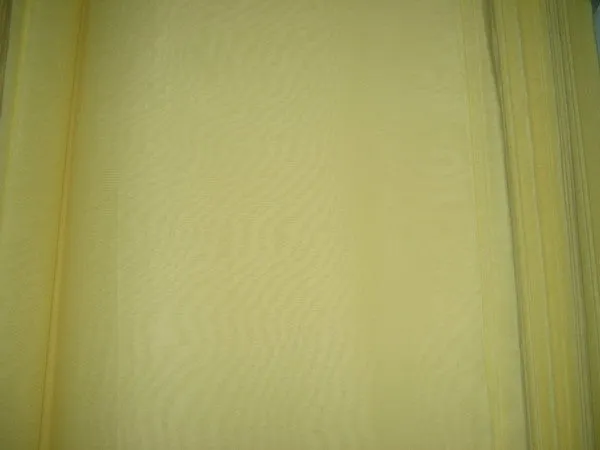 Yellow cotton organdy fabric 44" stiff finish